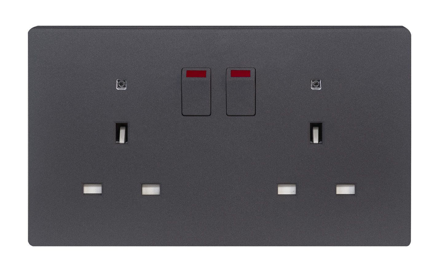 MK W2647GRY 2X13A SWITCHED SOCKET WITH LED SPACE GREY